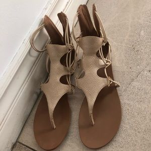 Gold ALDO Gladiator Sandals.